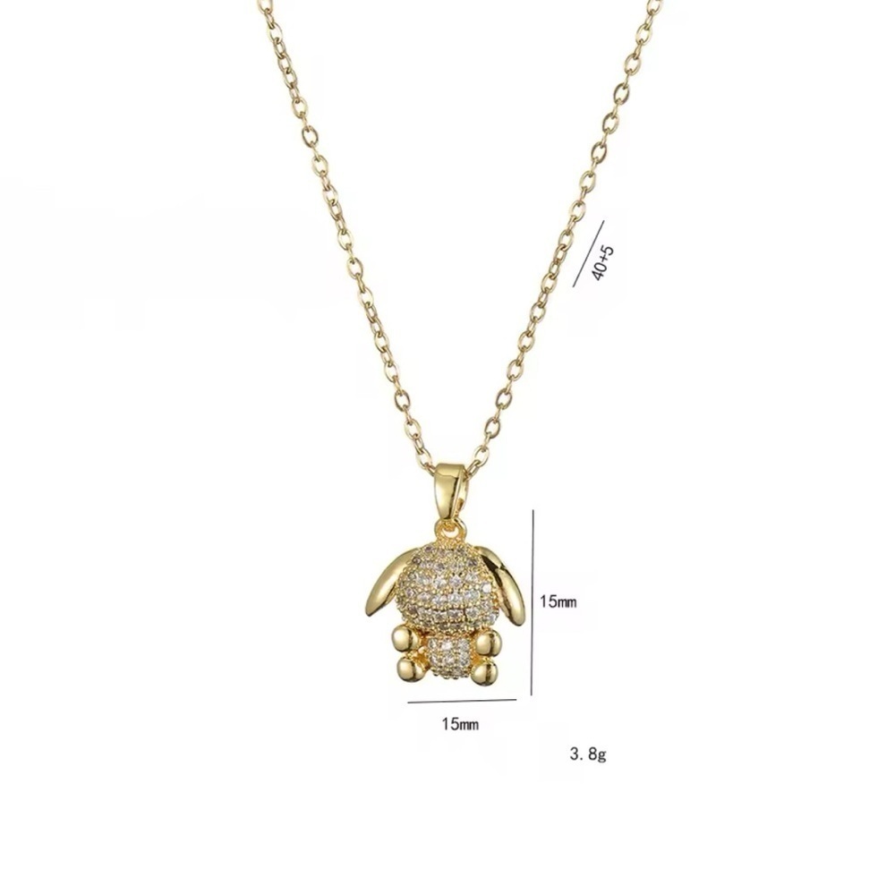 18K White Gold 3D Pochacco Pave Diamond Pendant Necklace Sanrio Hello Kitty - Picture 3 of 6